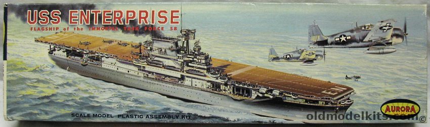 Aurora 1/600 CV-6 USS Enterprise - Aircraft Carrier From World War II, 714-149 plastic model kit